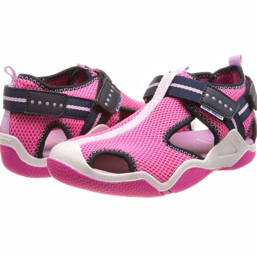 Size 29 - GEOX Girl's J Wader Sandals - Fuchsia/Navy US 12